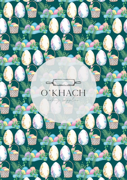 The Easter Hunt Pattern No.1 - Edible Image - Premium Edible Image from O'Khach Baking Supplies - Just $16.99! Shop now at O'Khach Baking Supplies