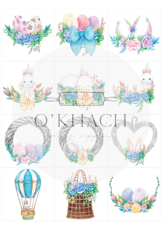 The Easter Hunt Squares No.31 - Edible Image - Premium Edible Image from O'Khach Baking Supplies - Just $16.99! Shop now at O'Khach Baking Supplies