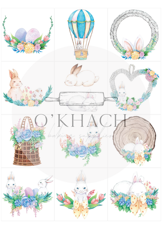 The Easter Hunt Squares No.32 - Edible Image - Premium Edible Image from O'Khach Baking Supplies - Just $16.99! Shop now at O'Khach Baking Supplies