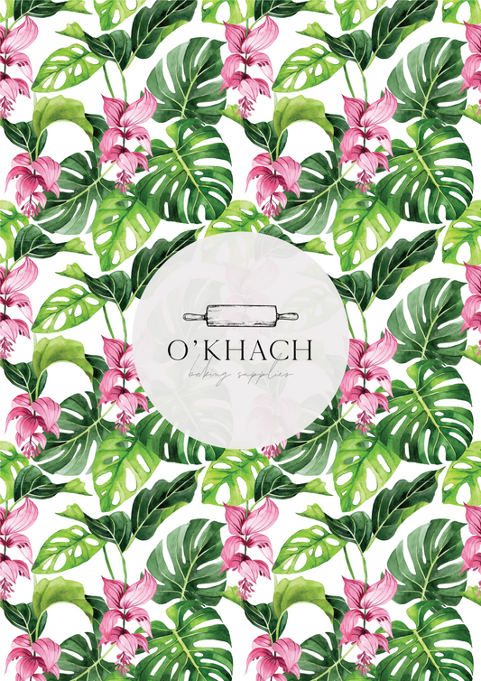 Tropical Watercolour Pattern No.2 - Edible Image - Premium Edible Image from O'Khach Baking Supplies - Just $16.99! Shop now at O'Khach Baking Supplies