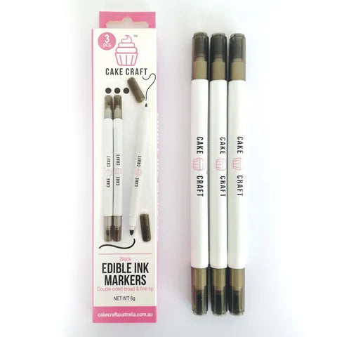 Black Edible Markers 3 pack - Cake Craft - Premium  from O'Khach Baking Supplies - Just $5.99! Shop now at O'Khach Baking Supplies