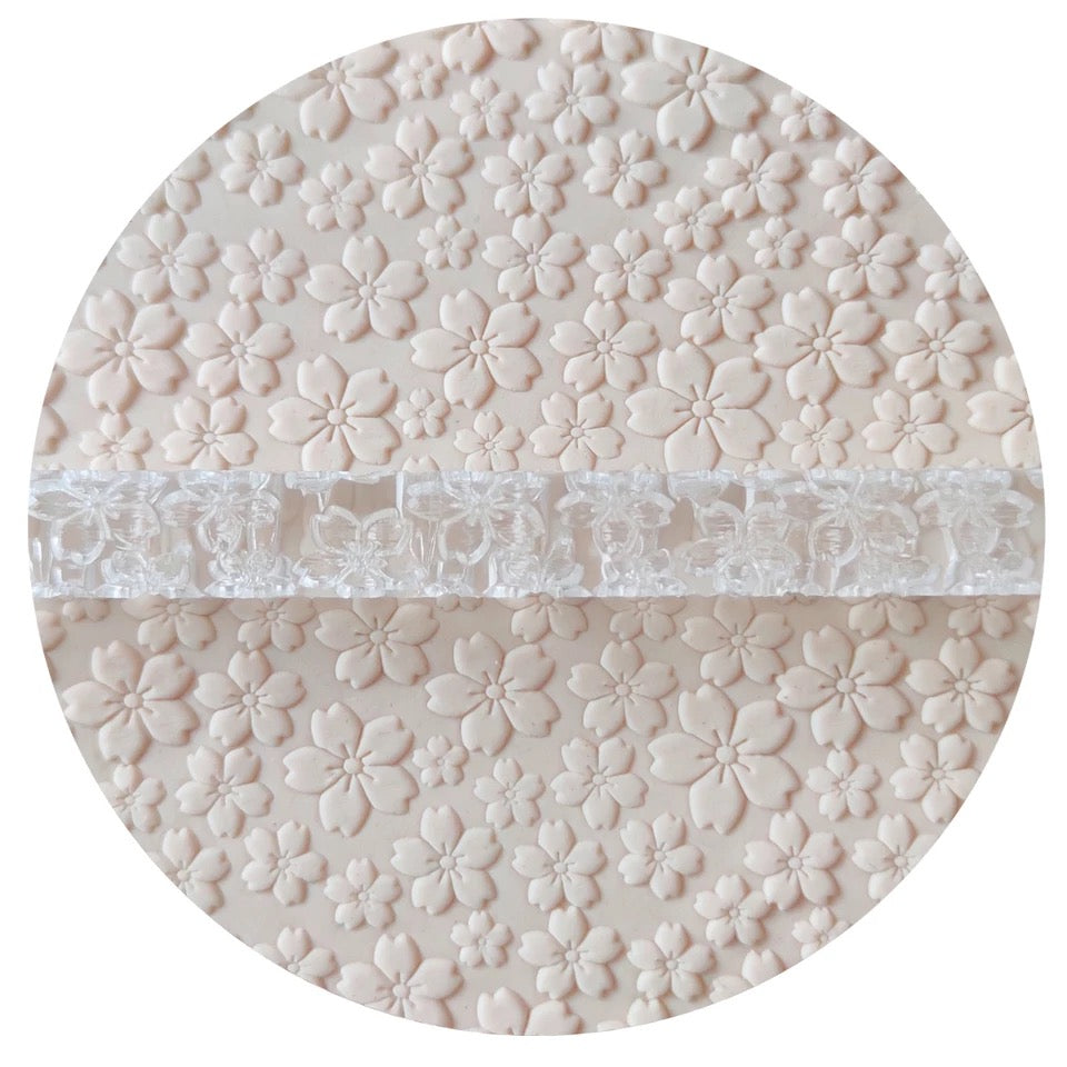 Cherry Blossom Pattern - Acrylic Embossing Rolling Pin – Fondant, Cookie & Clay Texture Roller