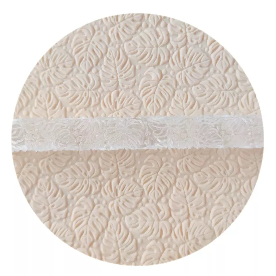 Tropical Rainforest Pattern - Acrylic Embossing Rolling Pin – Fondant, Cookie & Clay Texture Roller