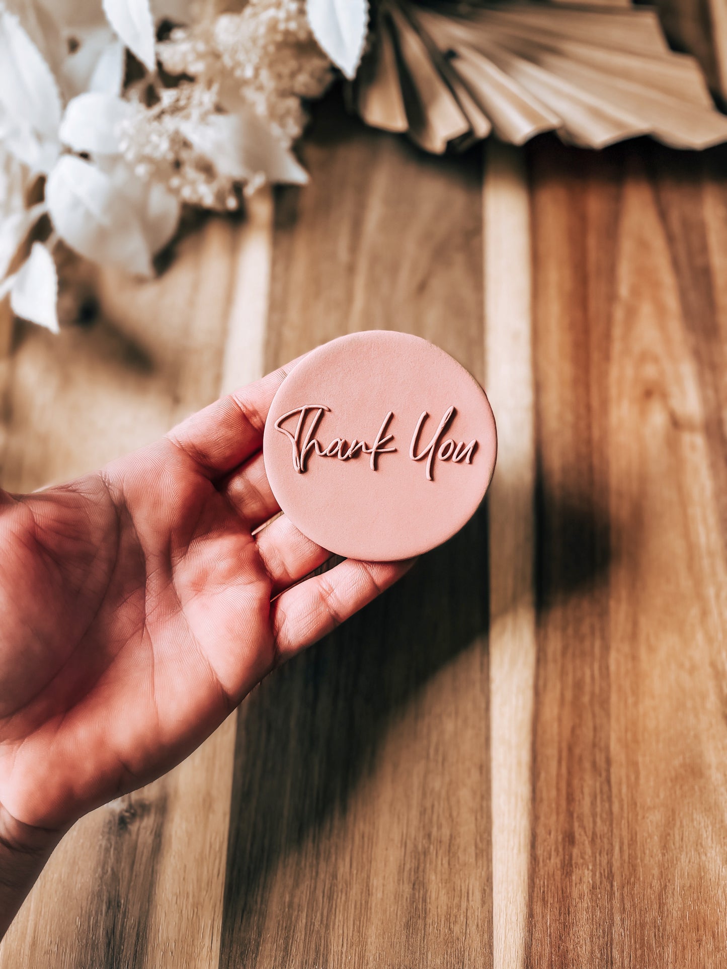 Thank you 'UP' Stamp - Perfect for Fondant & Sugar Cookies