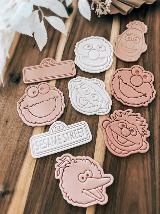 Sesame Street Set - Cookie Stamp and Cutters - Premium Stamp & Cutter from O'Khach Baking Supplies - Just $150.00! Shop now at O'Khach Baking Supplies