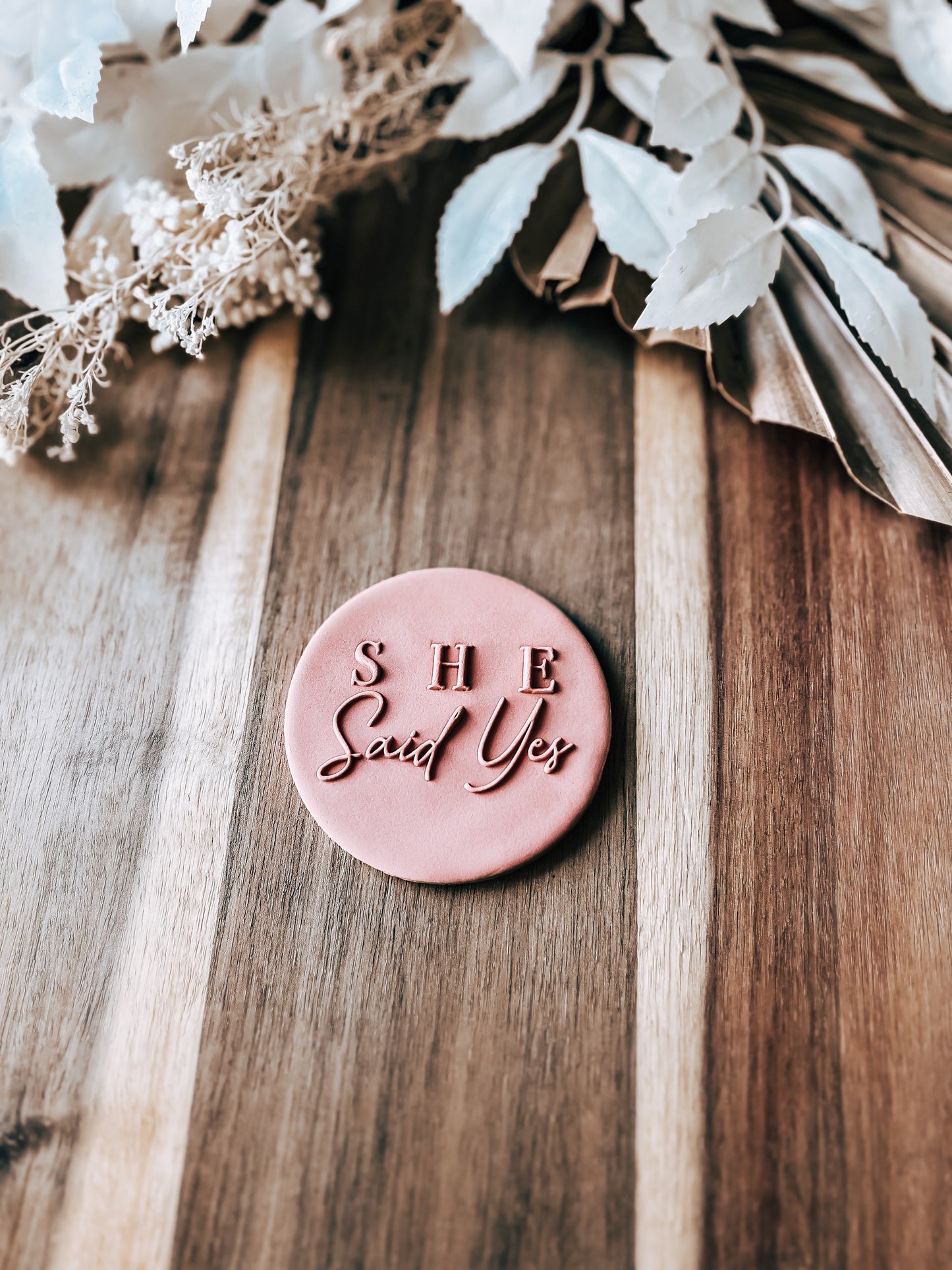 She Said Yes 'UP' Stamp - Premium Stamp from O'Khach Baking Supplies - Just $19.99! Shop now at O'Khach Baking Supplies