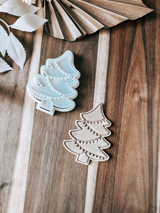 Christmas Tree Cookie Stamp and Cutter - Premium Cutter and Stamp from O'Khach Baking Supplies - Just $17.99! Shop now at O'Khach Baking Supplies