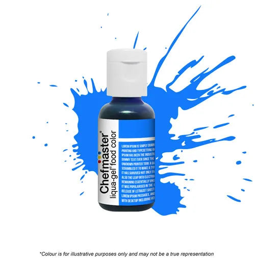 Neon Bright Blue- Gel Food Colour 20g (Chefmaster) - Premium from O'Khach Baking Supplies - Just $4.95! Shop now at O'Khach Baking Supplies