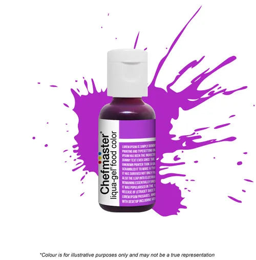 Neon Bright Purple- Gel Food Colour 20g (Chefmaster) - Premium from O'Khach Baking Supplies - Just $4.95! Shop now at O'Khach Baking Supplies