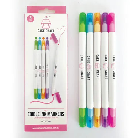 Neon Edible Markers 5 pack - Cake Craft - Premium from O'Khach Baking Supplies - Just $9.99! Shop now at O'Khach Baking Supplies