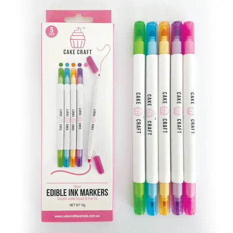 Neon Edible Markers 5 pack - Cake Craft - Premium  from O'Khach Baking Supplies - Just $9.99! Shop now at O'Khach Baking Supplies