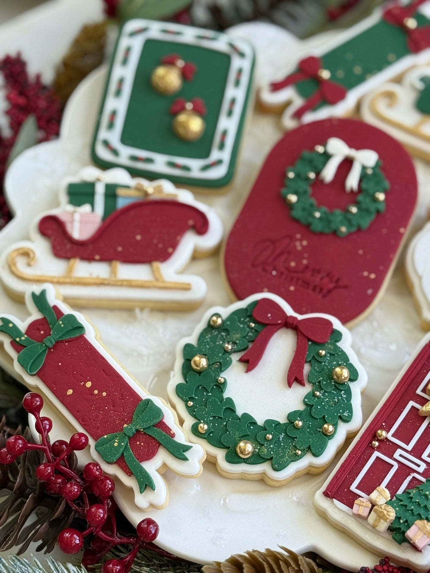 Wreath (Bow) - Cookie Stamp and Cutter