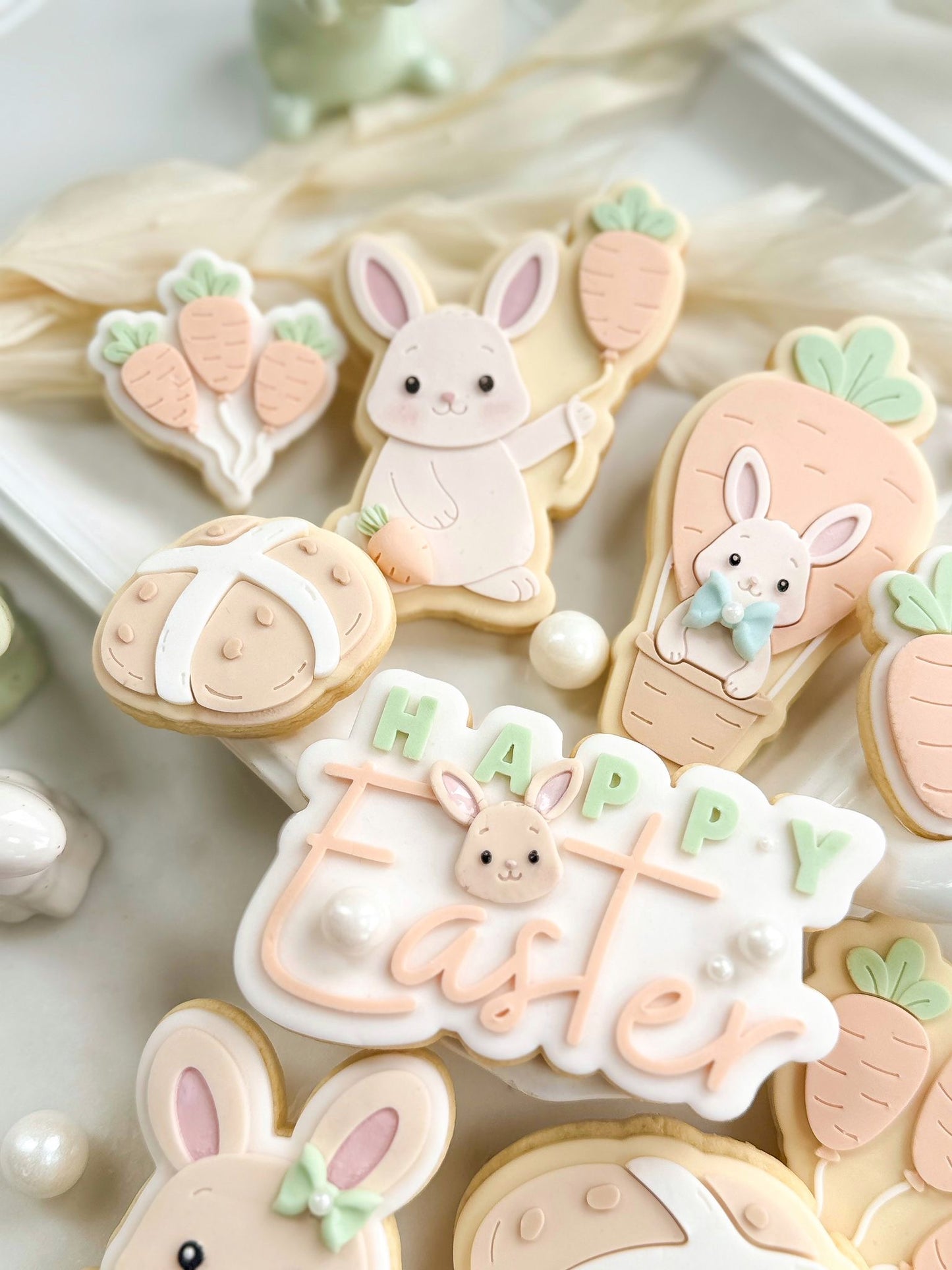 Sunny Bunny (Carrot Balloon) - Cookie Stamp and Cutter