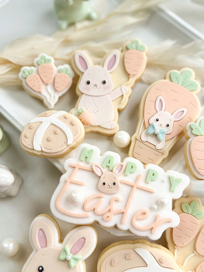 Sunny Bunny (Carrot Balloon) - Cookie Stamp and Cutter