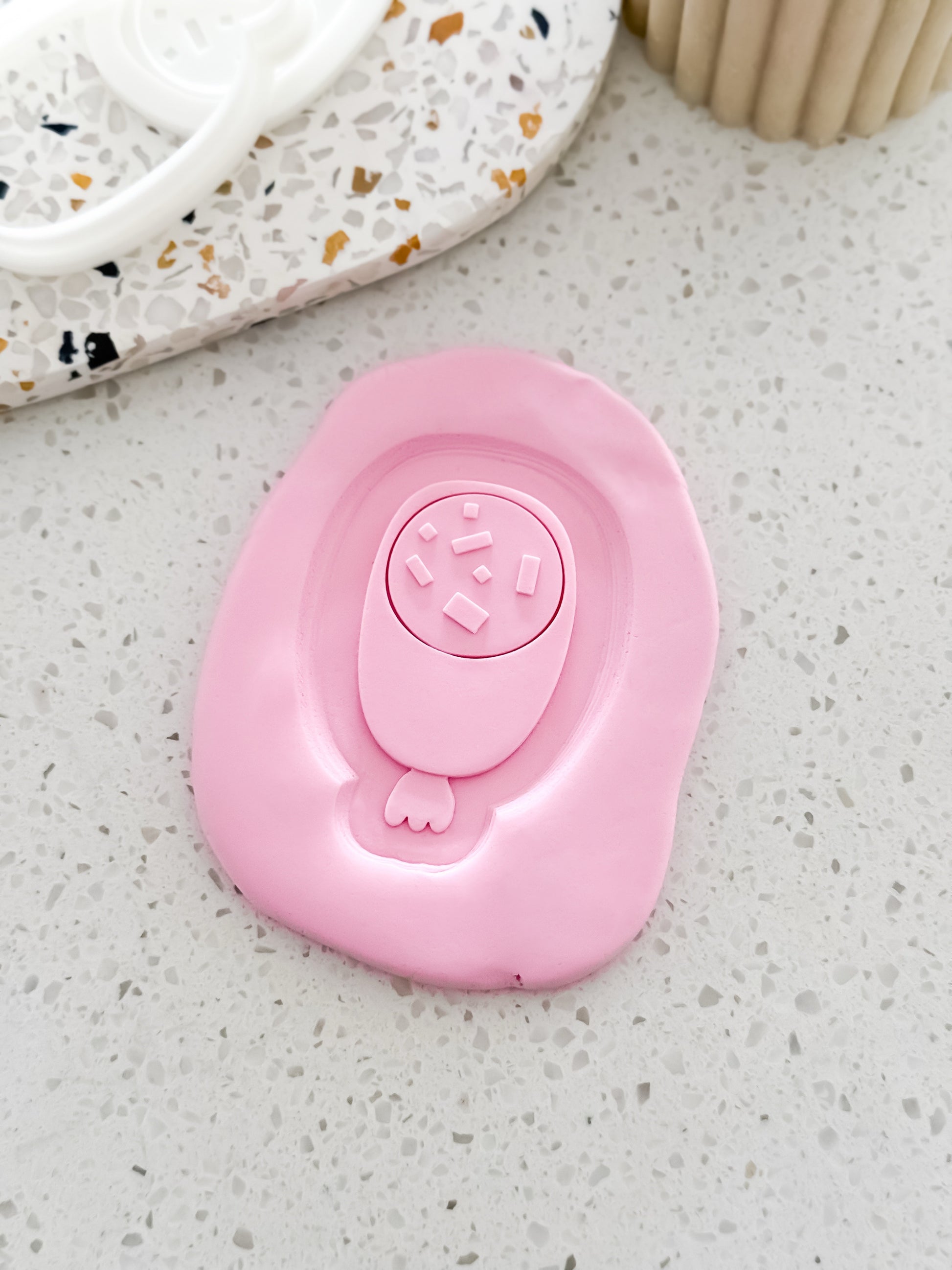 Salami Slice (Caterpillar) Stamp & Cutter - Perfect for Fondant & Sugar Cookies