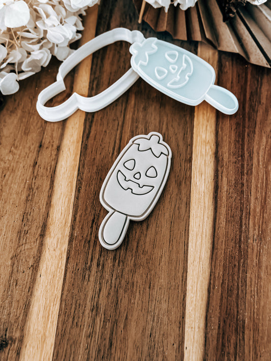 Pumpkin Ice cream Stamp & Cutter - Perfect for Fondant & Sugar Cookies