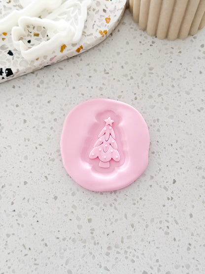 Mini Christmas Tree Stamp & Cutter - Perfect for Fondant & Sugar Cookies