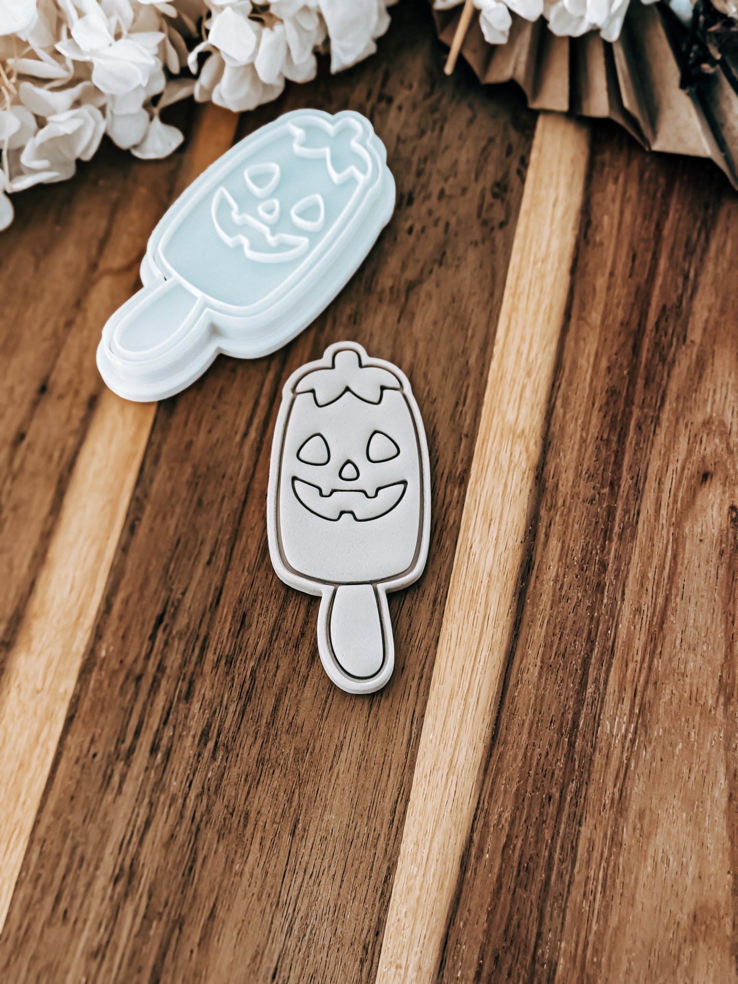 Pumpkin Ice cream Stamp & Cutter - Perfect for Fondant & Sugar Cookies