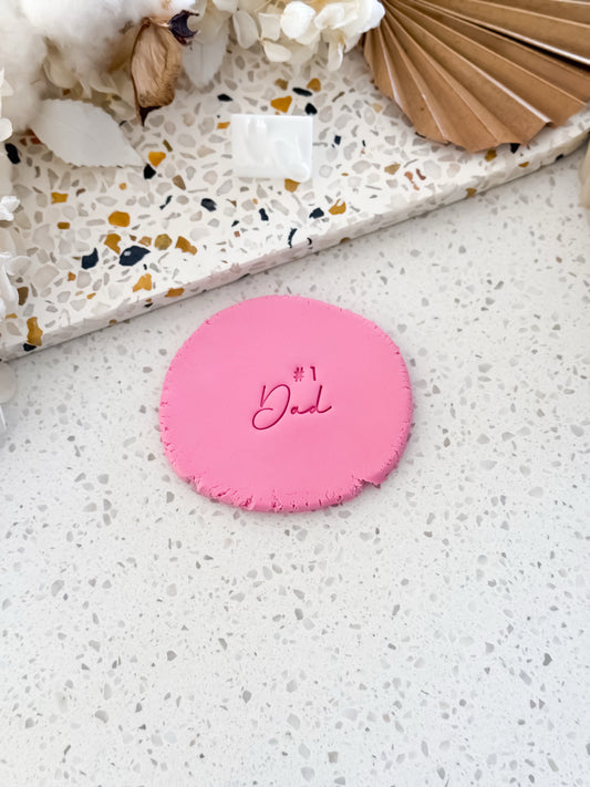 #1 Dad Cookie Stamp - Perfect for Fondant, Sugar Cookies & Baking