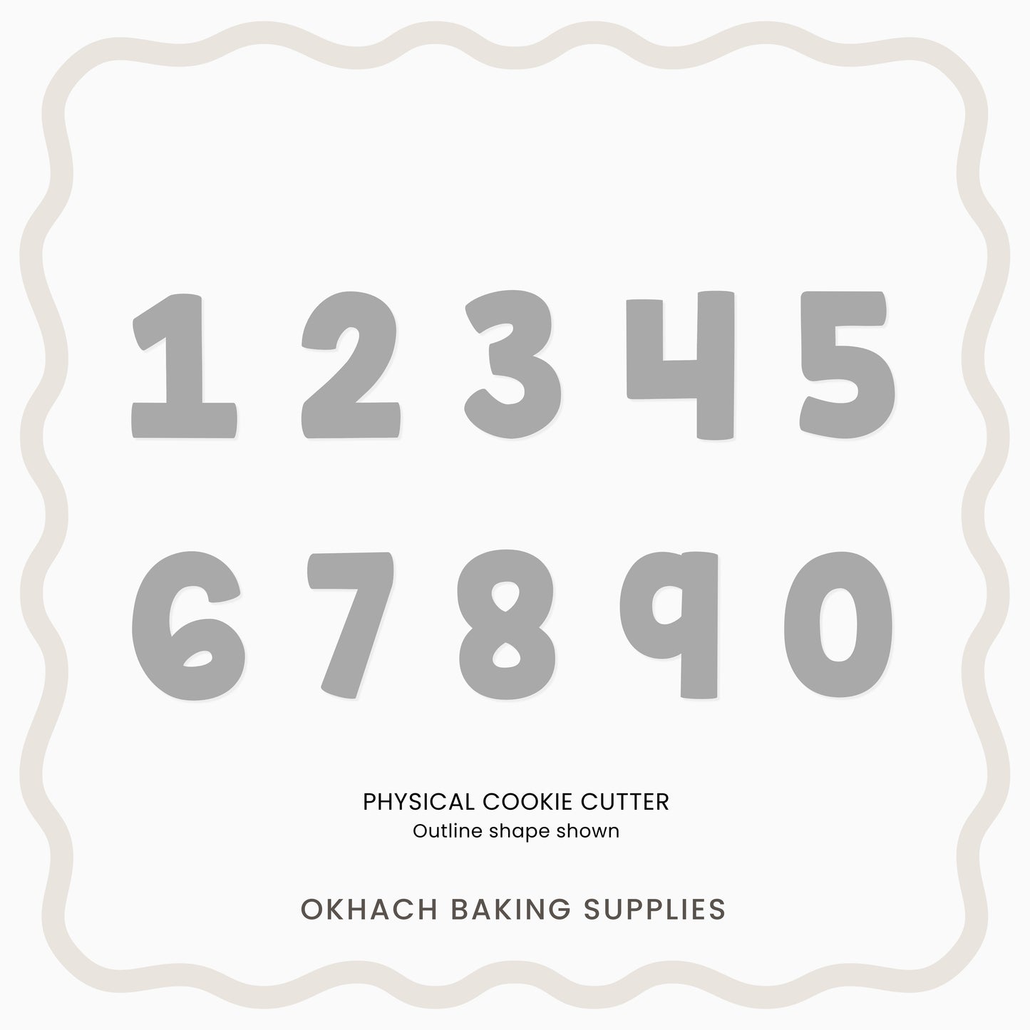 Numbers 0-9 (Caterpillar) - Cookie Cutter