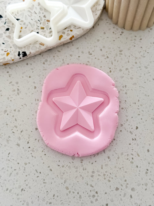 Shining Star Stamp & Cutter - Perfect for Fondant & Sugar Cookies