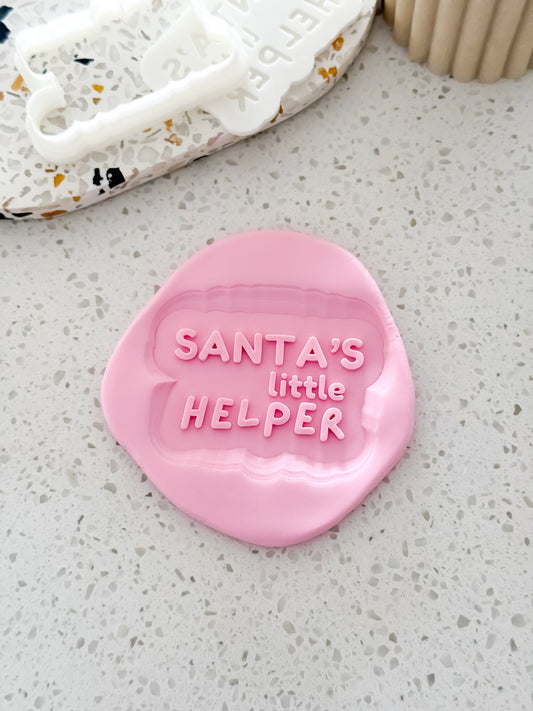 Santa's Little Helper Stamp & Cutter - Perfect for Fondant & Sugar Cookies
