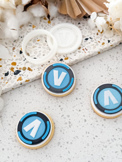 V-Bucks Coin - Cookie Stamp & Cutter