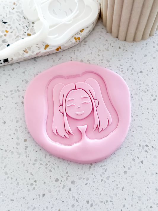 Twin Tails Stamp & Cutter - Perfect for Fondant & Sugar Cookies