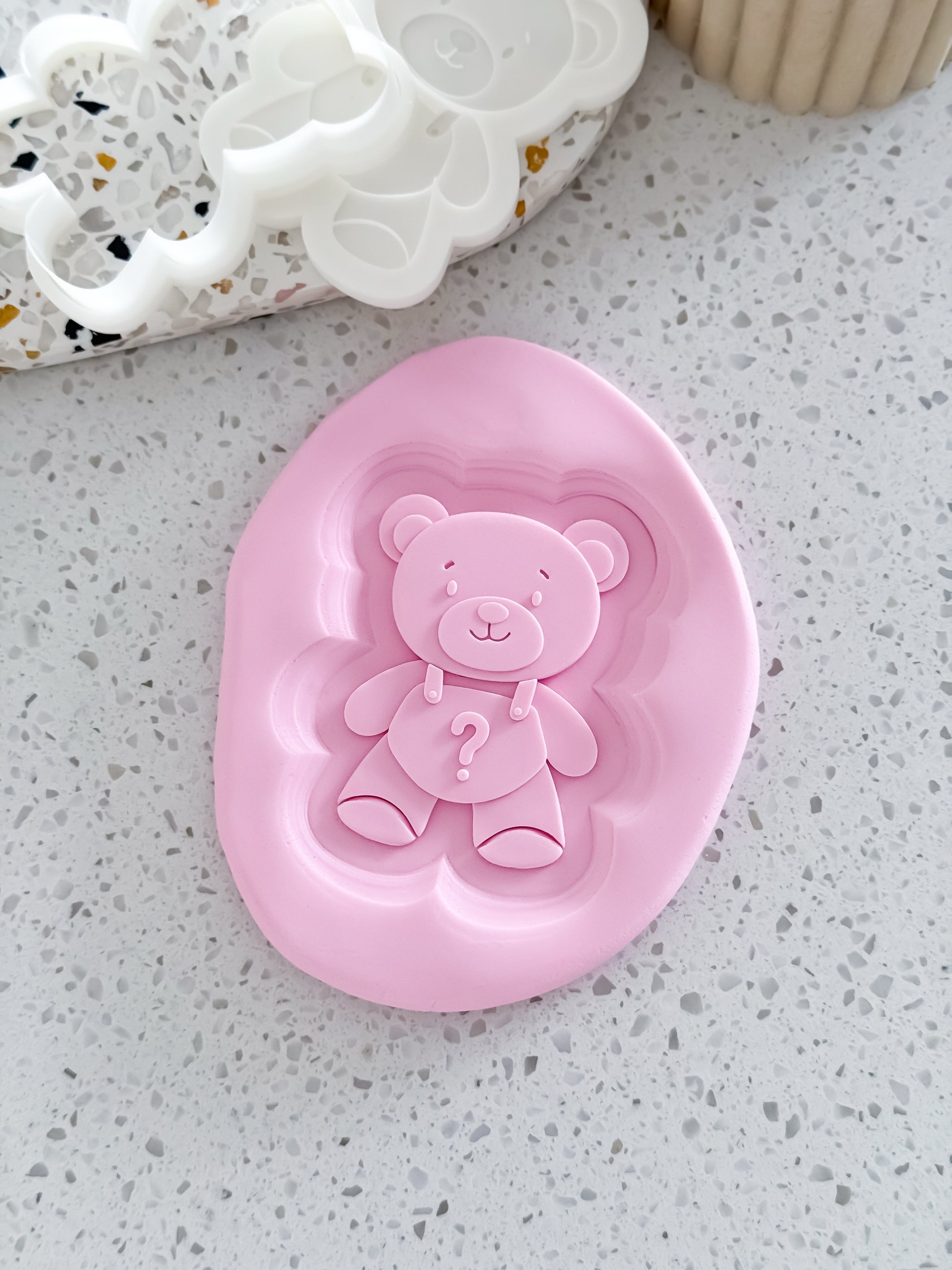 Teddy’s Gender Surprise Stamp & Cutter - Perfect for Fondant & Sugar Cookies