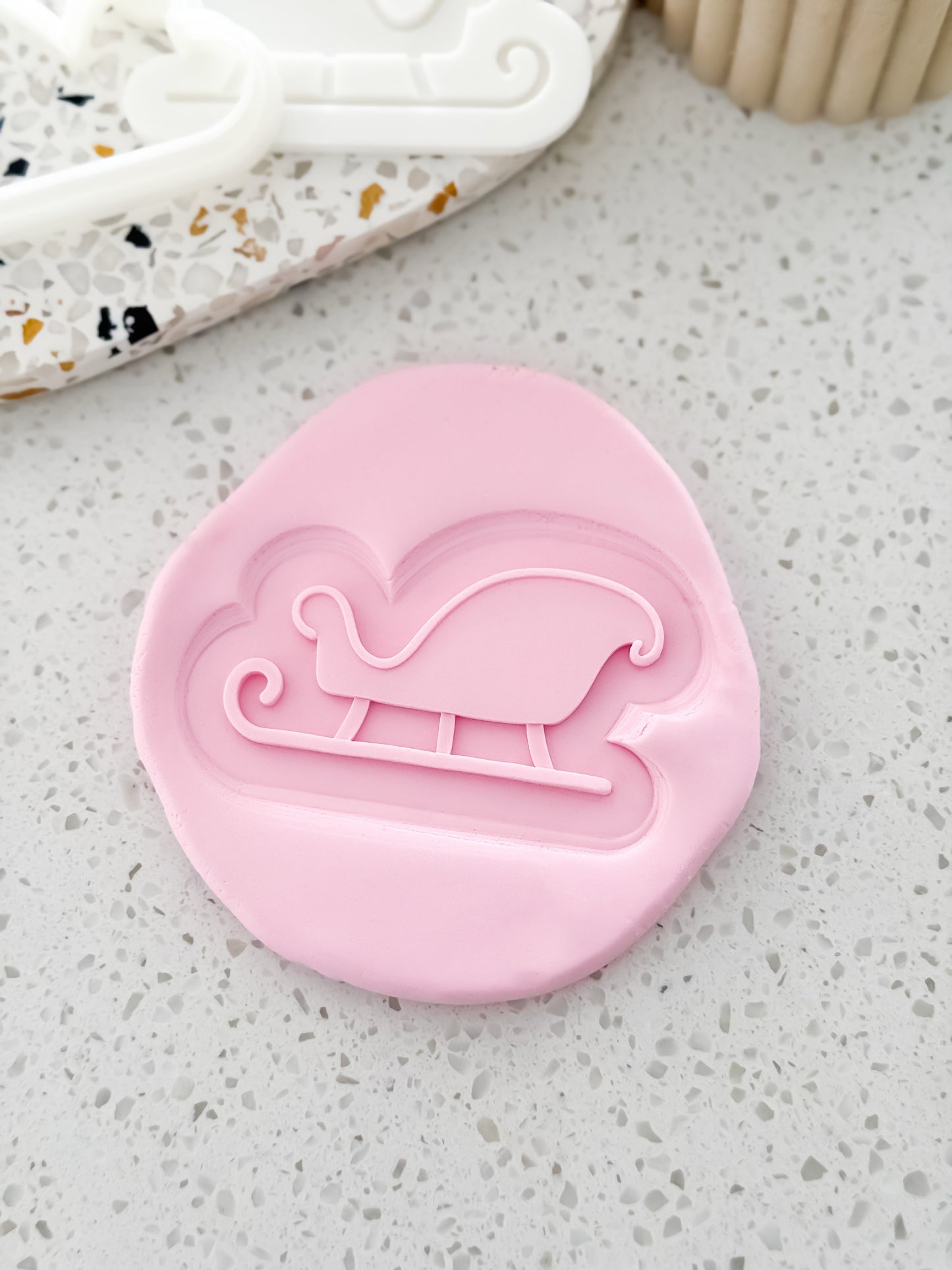 Sleigh (Plain) Stamp & Cutter - Perfect for Fondant & Sugar Cookies