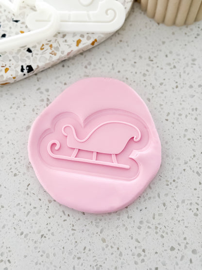 Sleigh (Plain) Stamp & Cutter - Perfect for Fondant & Sugar Cookies