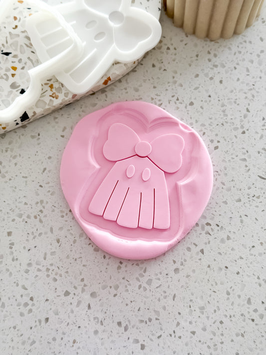 Ghost (Bow) Stamp & Cutter - Perfect for Fondant & Sugar Cookies