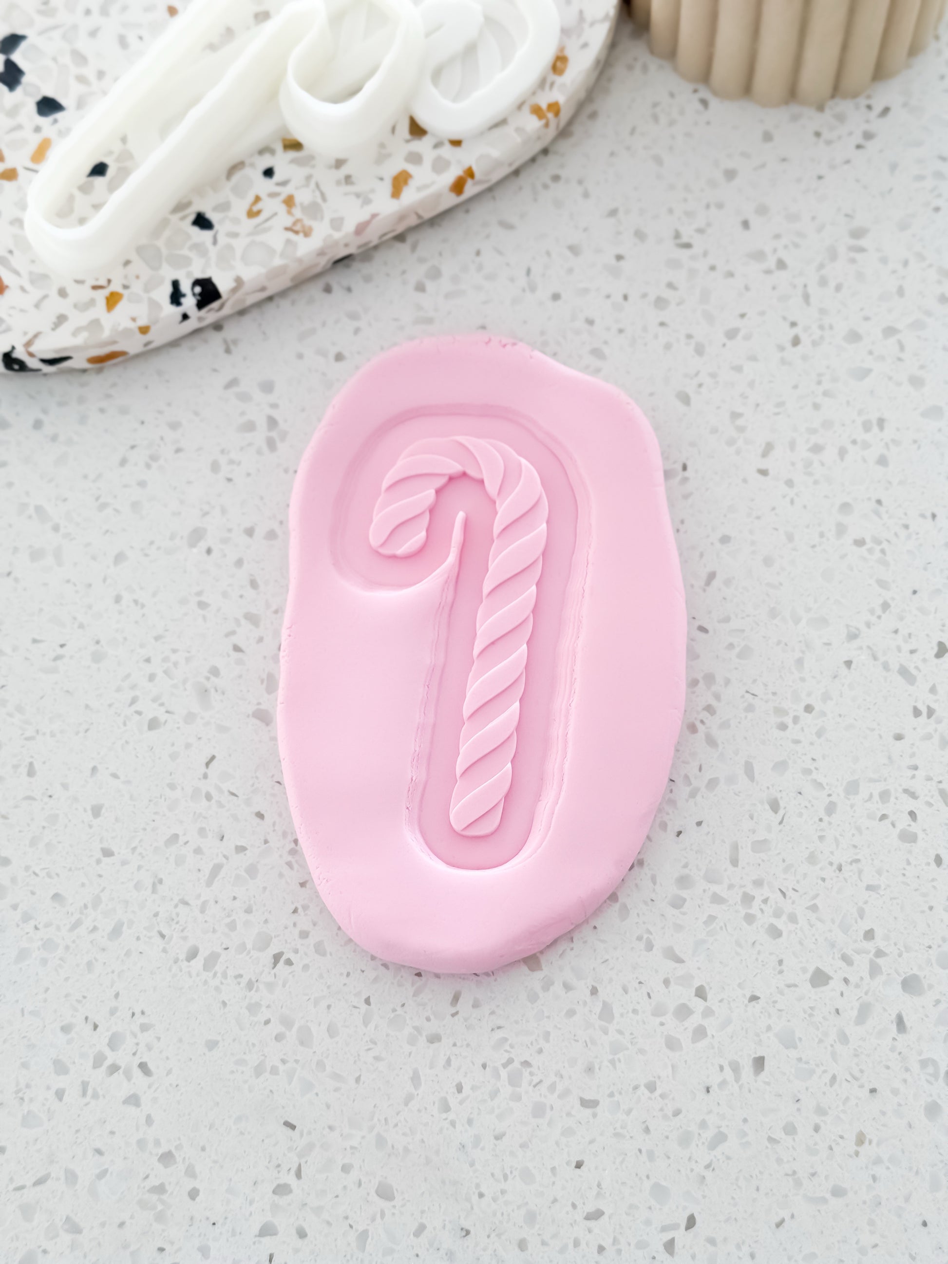 Candy Cane Stamp & Cutter - Perfect for Fondant & Sugar Cookies