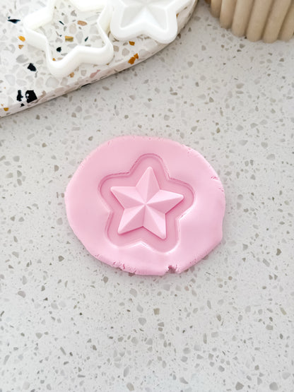 Mini Shining Star Stamp & Cutter - Perfect for Fondant & Sugar Cookies