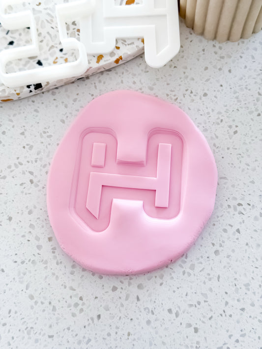 H Emblem Stamp & Cutter - Perfect for Fondant & Sugar Cookies