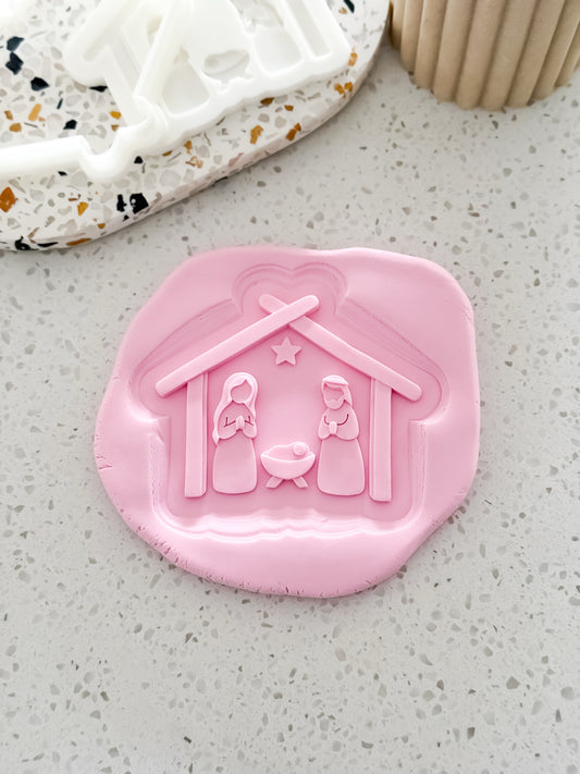 Nativity Scene Stamp & Cutter - Perfect for Fondant & Sugar Cookies