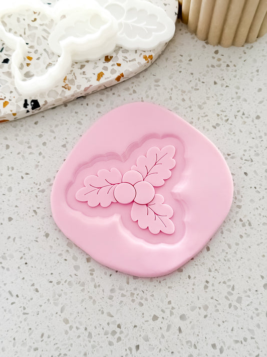 Mistletoe Stamp & Cutter - Perfect for Fondant & Sugar Cookies