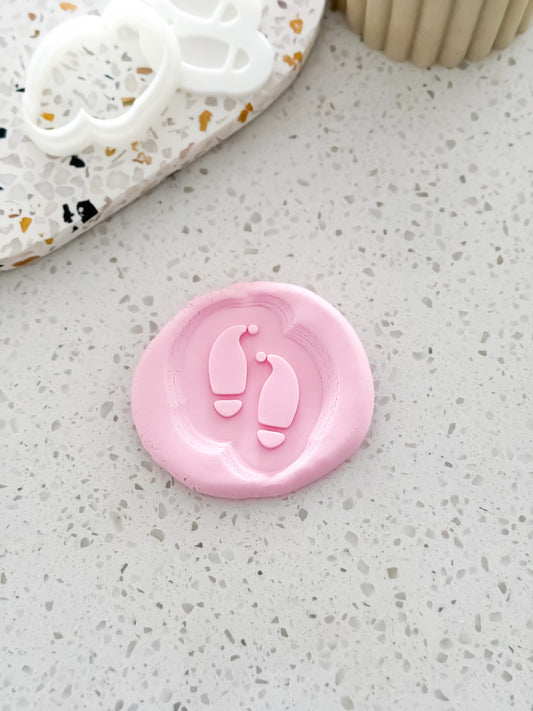 Mini Elf Foot Print Stamp & Cutter - Perfect for Fondant & Sugar Cookies