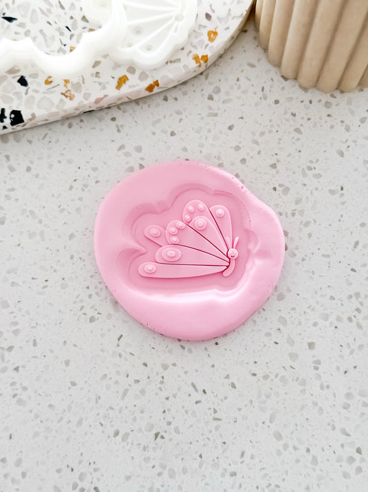 Mini Butterfly (Caterpillar) Stamp & Cutter - Perfect for Fondant & Sugar Cookies