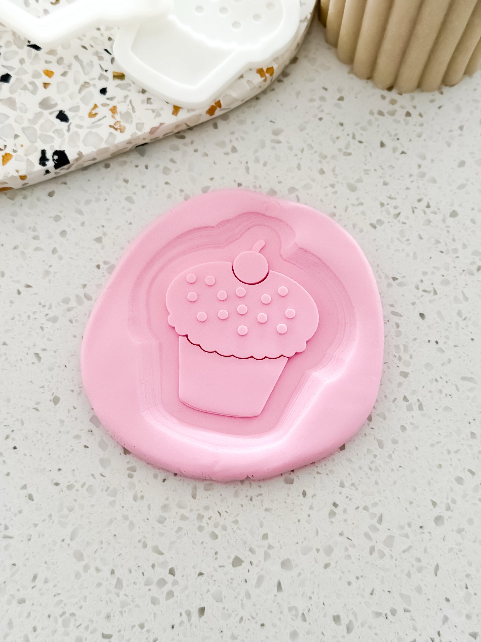 Cupcake (Caterpillar) Stamp & Cutter - Perfect for Fondant & Sugar Cookies