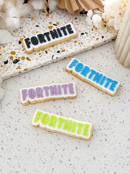 Battle Royale Script Stamp & Cutter - Perfect for Fondant & Sugar Cookies
