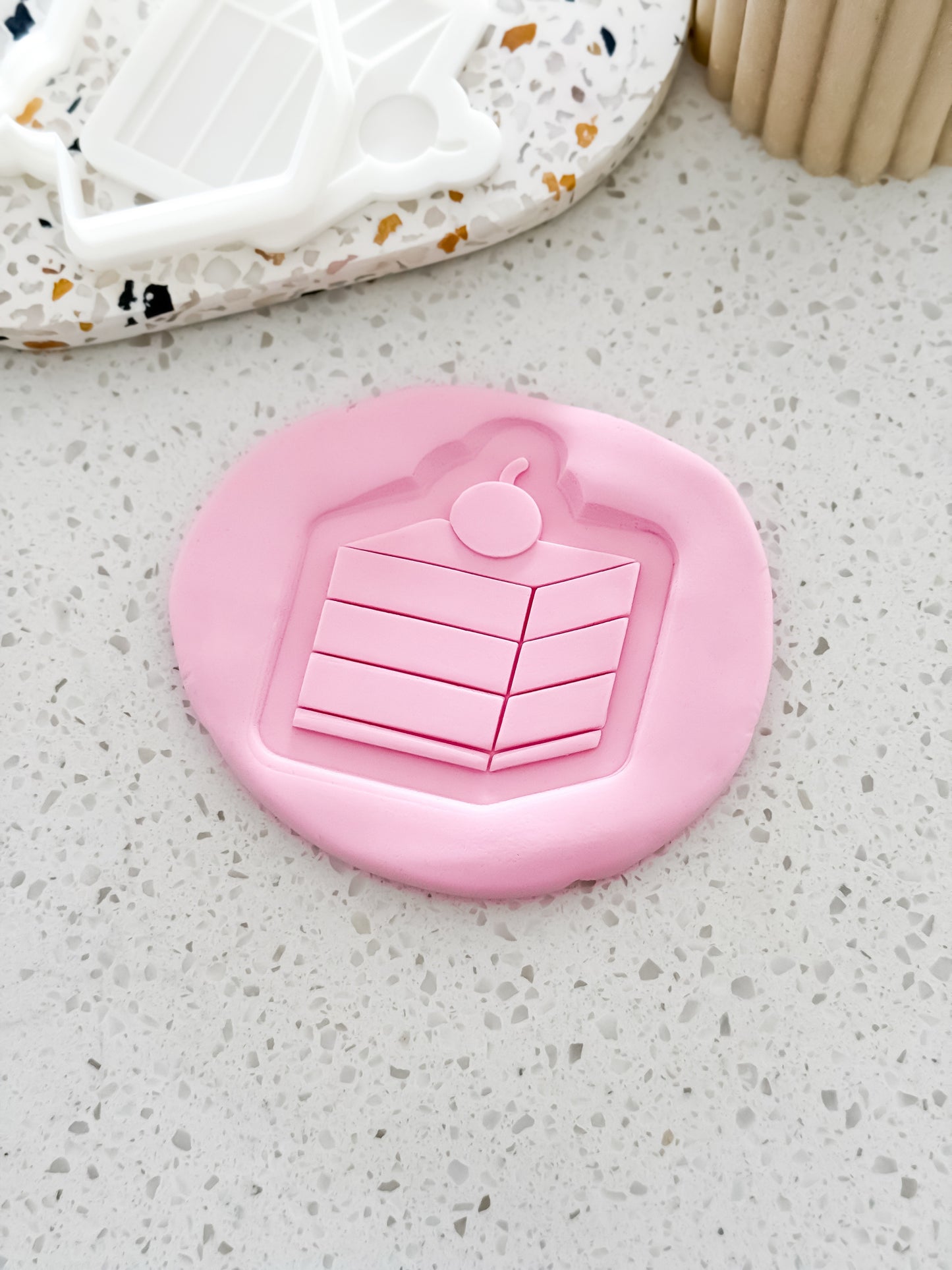 Chocolate Cake (Caterpillar) Stamp & Cutter - Perfect for Fondant & Sugar Cookies