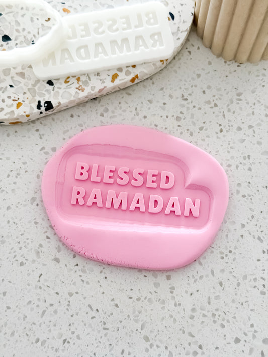 Blessed Ramadan (Script) Stamp & Cutter - Perfect for Fondant & Sugar Cookies