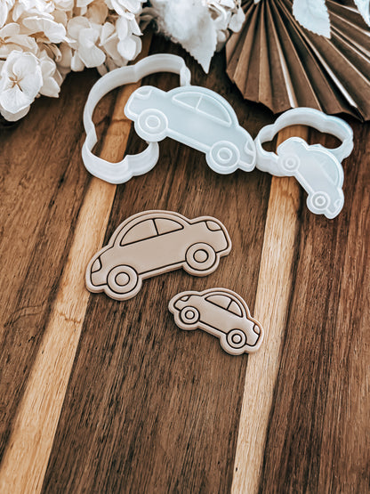 Simple Car - Cookie Stamp and Cutter - Ideal for Fondant & Sugar Cookies