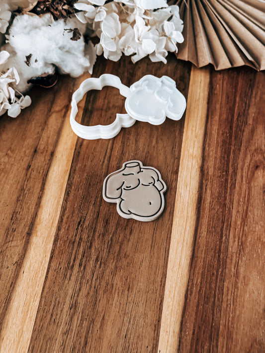 Mini Dad Bod Stamp & Cutter - Perfect for Fondant & Sugar Cookies