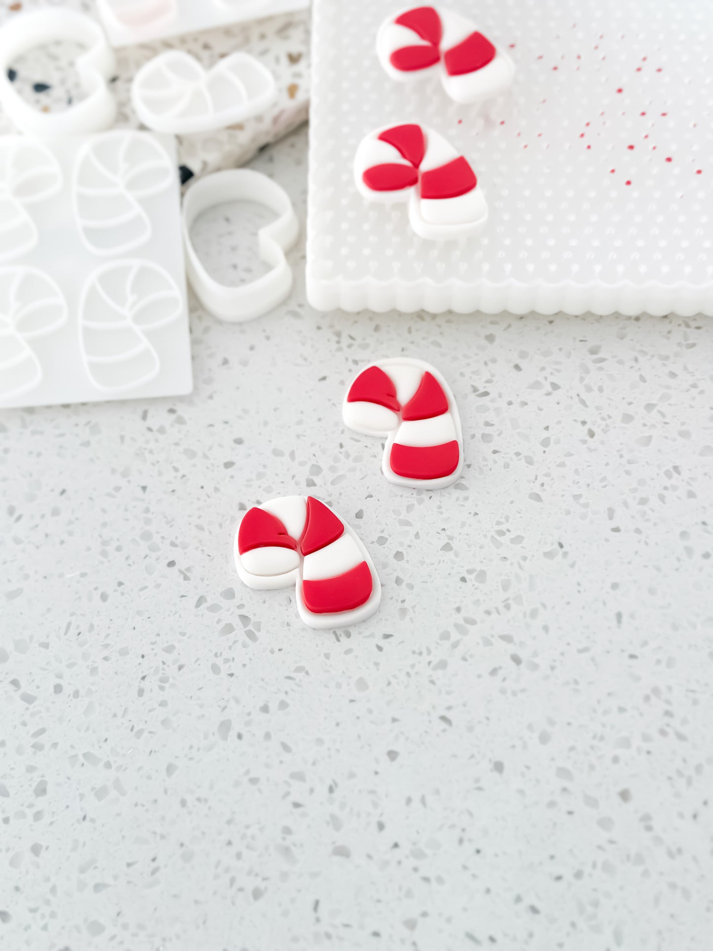 Mini Multi Candy Cane Cookie Stamp & Cutter – Perfect for Fondant