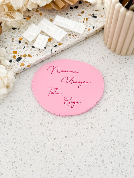 Cultural Names Set - Perfect for Fondant, Sugar Cookies & Baking