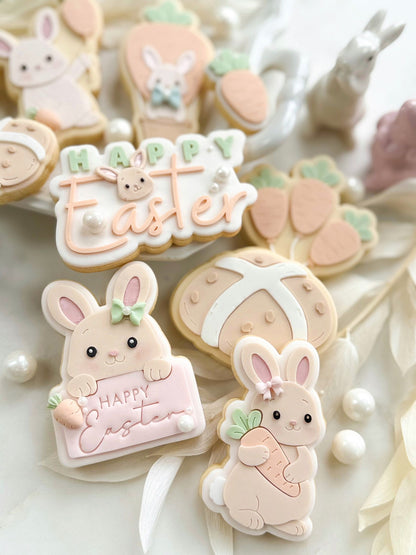 Easter Bunny Plaque - Cookie Stamp and Cutter