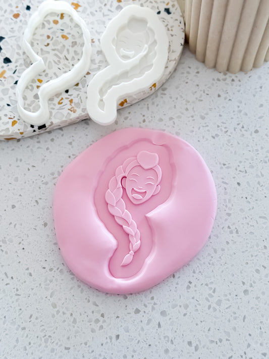 Pop Star Braid Stamp & Cutter - Perfect for Fondant & Sugar Cookies