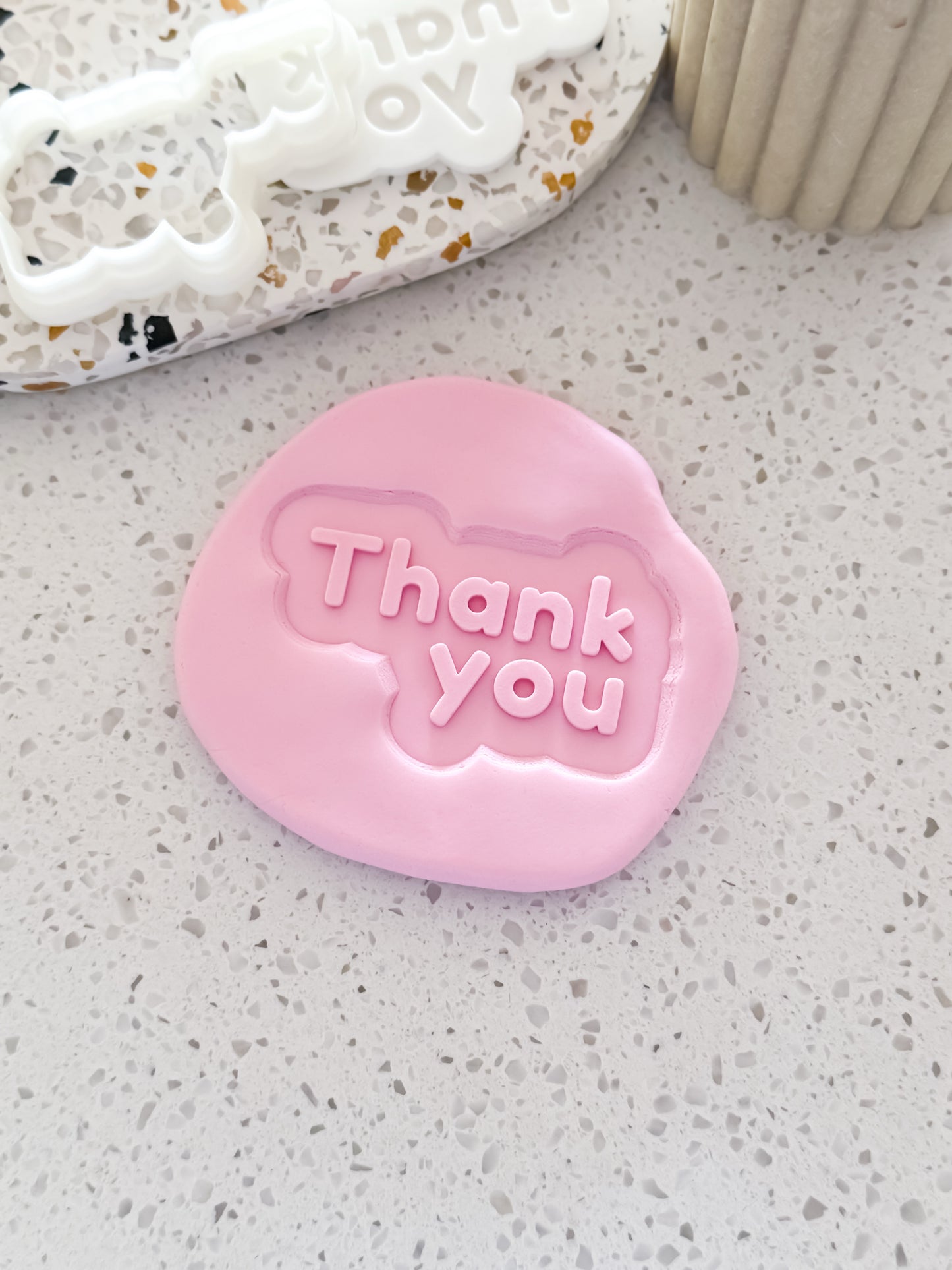 Thank you Stamp & Cutter - Perfect for Fondant & Sugar Cookies